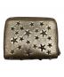 JIMMY CHOO (ジミーチュウ) スタースタッズレザーウォレット／STAR STUDS LEATHER WALLET ベージュ：11000円