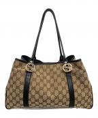 GUCCIグッチ）の古着「GGツインズトートバッグ／GG TWINS TOTE BAG」｜ブラウン