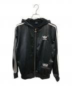 adidasアディダス）の古着「00's チレ62 トラックフーディ／00'S CHILE62 TRACK HOODIE」｜ブラック