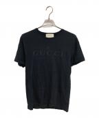 GUCCIグッチ）の古着「ロゴプリントTシャツ／LOGO PRINT T-SHIRT」｜ブラック
