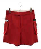 BORDERS at BALCONYボーダーズアットバルコニー）の古着「ショートパンツ／SHORT PANTS」｜レッド