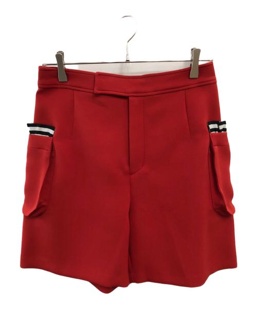 BORDERS at BALCONY（ボーダーズアットバルコニー）BORDERS at BALCONY (ボーダーズアットバルコニー) ショートパンツ／SHORT PANTS レッド サイズ:38の古着・服飾アイテム