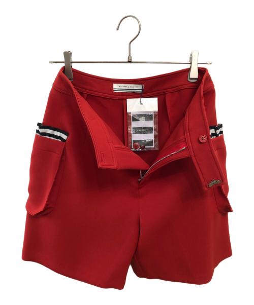 BORDERS at BALCONY（ボーダーズアットバルコニー）BORDERS at BALCONY (ボーダーズアットバルコニー) ショートパンツ／SHORT PANTS レッド サイズ:38の古着・服飾アイテム
