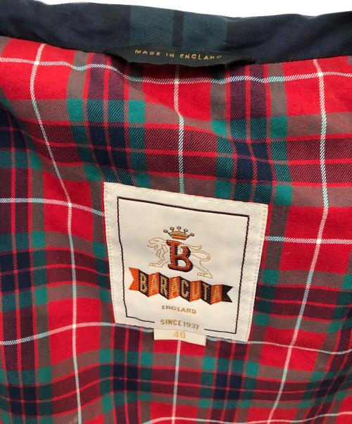 BARACUTA（バラクータ）BARACUTA (バラクータ) ブラックウォッチ ステンカラーコート／BLACK WATCH SOUTIEN COLLAR COAT グリーン×ネイビー サイズ:40の古着・服飾アイテム