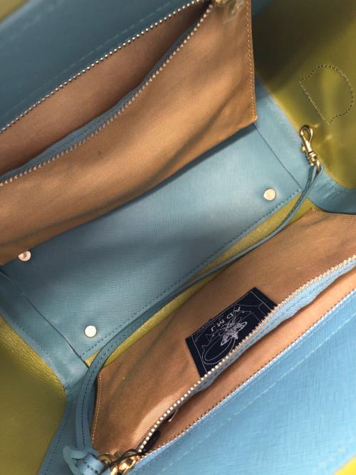 A.D.M.J.（エーディーエムジェイ）A.D.M.J. (エーディーエムジェイ) ミニトートバッグ／MINI TOTE BAG スカイブルーの古着・服飾アイテム