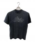 stussyステューシー）の古着「90'sオールド ステッチロゴ プリントTシャツ／90'S OLD STITCH LOGO PRINT T-SHIRT」｜グレー