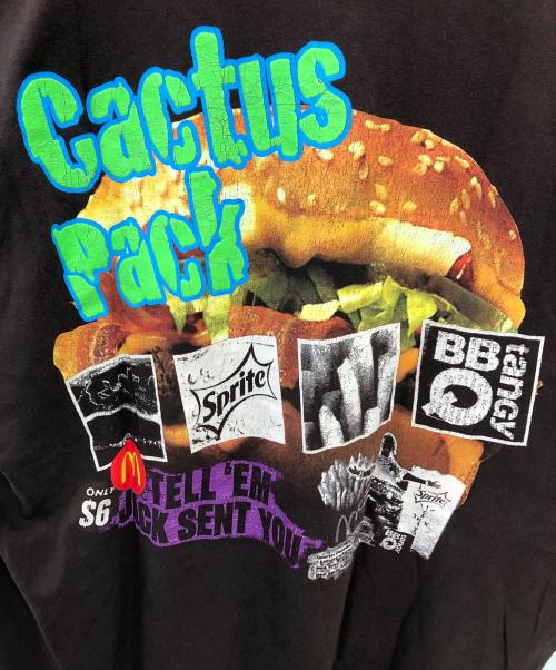 Travis Scott（トラヴィススコット）Travis Scott (トラヴィス・スコット) マクドナルド (マクドナルド) カクタスパック ヴィンテージプリントTシャツ／CACTUS PACK VINTAGE PRINT T-SHIRT ブラウン サイズ:XLの古着・服飾アイテム