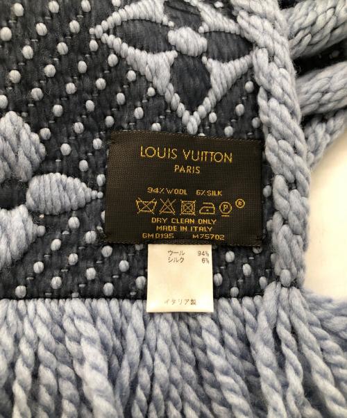LOUIS VUITTON（ルイ ヴィトン）LOUIS VUITTON (ルイ ヴィトン) モノグラム エシャルペ・ロゴマニア／MONOGRAM ECHARPE LOGO MANIA スカイブルーの古着・服飾アイテム