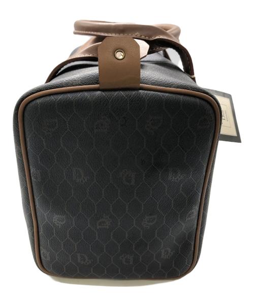 Christian Dior（クリスチャン ディオール）Christian Dior (クリスチャン ディオール) PVC加工コットンミニボストンバッグ／PVC COATING COTTON MINI BOSTON BAG ブラウン×グレーの古着・服飾アイテム