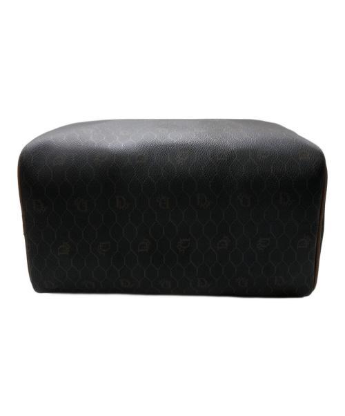 Christian Dior（クリスチャン ディオール）Christian Dior (クリスチャン ディオール) PVC加工コットンミニボストンバッグ／PVC COATING COTTON MINI BOSTON BAG ブラウン×グレーの古着・服飾アイテム