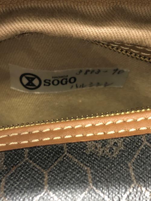 Christian Dior（クリスチャン ディオール）Christian Dior (クリスチャン ディオール) PVC加工コットンミニボストンバッグ／PVC COATING COTTON MINI BOSTON BAG ブラウン×グレーの古着・服飾アイテム