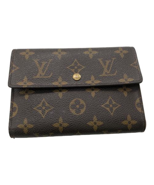 LOUIS VUITTON（ルイ ヴィトン）LOUIS VUITTON (ルイ ヴィトン) モノグラム ポルトトレゾール・エテュイ パピエ／MONOGRAM PORTE TRESOR ETUI PAPIERS ブラウンの古着・服飾アイテム