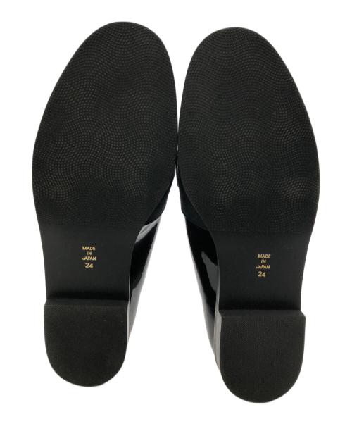 OHGA（オオガ）OHGA (オオガ) リボンローファー／RIBBON LOAFER ブラック サイズ:24cmの古着・服飾アイテム