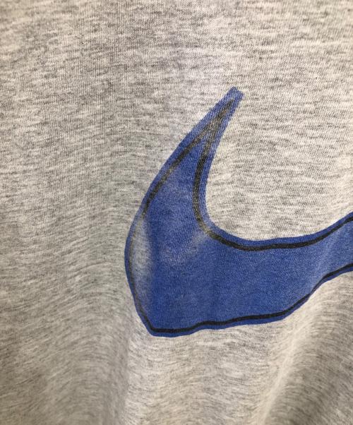 NIKE（ナイキ）NIKE (ナイキ) 90SフロントビックスウォッシュTシャツ／90'S FRONT BIG SWOOSH T-SHIRT グレー×ブルー サイズ:Lの古着・服飾アイテム