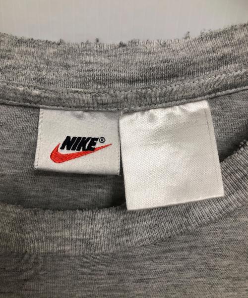 NIKE（ナイキ）NIKE (ナイキ) 90SフロントビックスウォッシュTシャツ／90'S FRONT BIG SWOOSH T-SHIRT グレー×ブルー サイズ:Lの古着・服飾アイテム
