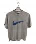NIKE（ナイキ）の古着「90SフロントビックスウォッシュTシャツ／90'S FRONT BIG SWOOSH T-SHIRT」｜グレー×ブルー