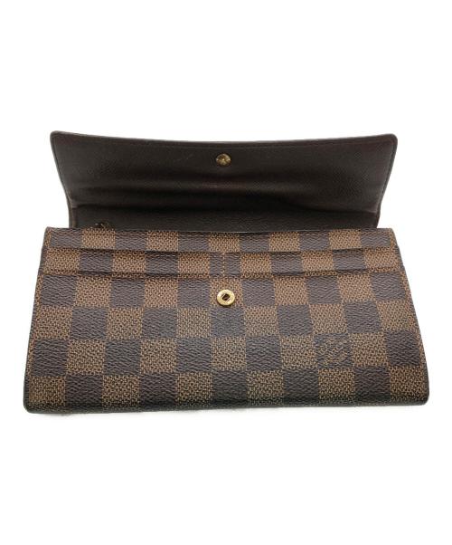 LOUIS VUITTON（ルイ ヴィトン）LOUIS VUITTON (ルイ ヴィトン) ダミエ・ポルトフォイユ・サラ ロングウォレット／DAMIER PORTEFEUILLE SARAH LONG WALLET ブラウンの古着・服飾アイテム