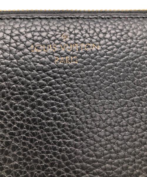 LOUIS VUITTON（ルイ ヴィトン）LOUIS VUITTON (ルイ ヴィトン) トリヨン ポルトフォイユ・コメット／TAURILLON PORTEFEUILLE COMET ブラック×ピンクの古着・服飾アイテム