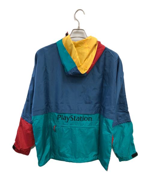 Gcores Industries（ジーコアス インダストリーズ）Gcores Industries (ジーコアス インダストリーズ) PlayStation ソフトシェルジャケット／SOFT SHELL JACKET ブルー サイズ:SIZE Mの古着・服飾アイテム