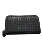 BOTTEGA VENETAボッテガベネタ）の古着「イントレチャート ロングウォレット／INTRECCIATO LONG WALLET」｜ブラック