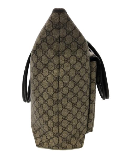 GUCCI（グッチ）GUCCI (グッチ) GGスプリーム トートバッグ／GG SUPREME TOTE BAG ブラウンの古着・服飾アイテム