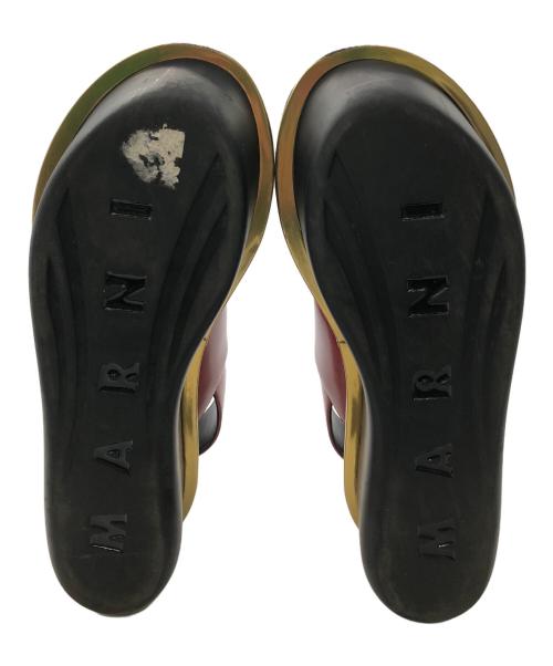 MARNI（マルニ）MARNI (マルニ) プラットフォームサンダル／PLATFORM SANDAL レッド サイズ:38の古着・服飾アイテム