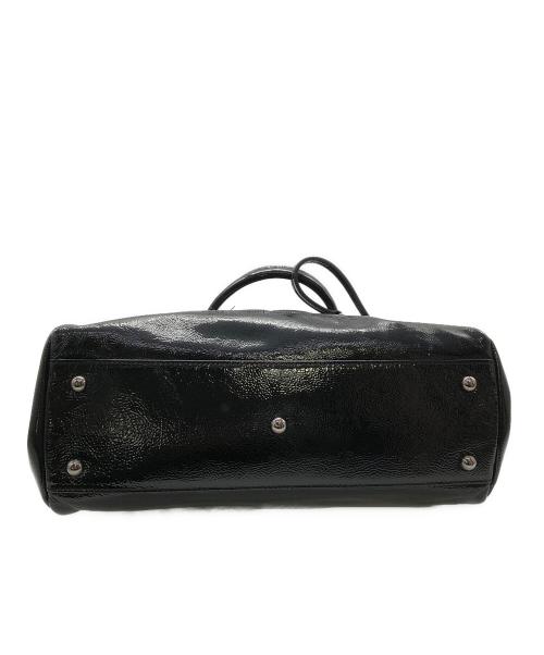 LONGCHAMP（ロンシャン）LONGCHAMP (ロンシャン) エナメル2ウェイバッグ／ENAMEL ２WAY BAG ブラックの古着・服飾アイテム