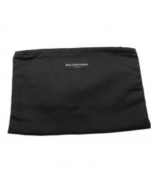 BALENCIAGA（バレンシアガ）の古着「ロゴクラッチバッグ／LOGO CRATCH BAG」｜ブラック