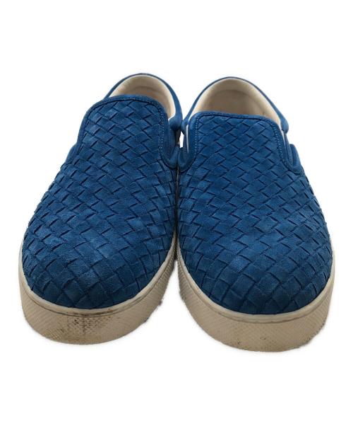 BOTTEGA VENETA（ボッテガベネタ）BOTTEGA VENETA (ボッテガベネタ) イントレチャート スリッポン／INTRECCIATO SLIP-ON ブルー サイズ:42の古着・服飾アイテム