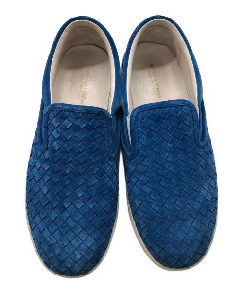 BOTTEGA VENETA（ボッテガベネタ）BOTTEGA VENETA (ボッテガベネタ) イントレチャート スリッポン／INTRECCIATO SLIP-ON ブルー サイズ:42の古着・服飾アイテム