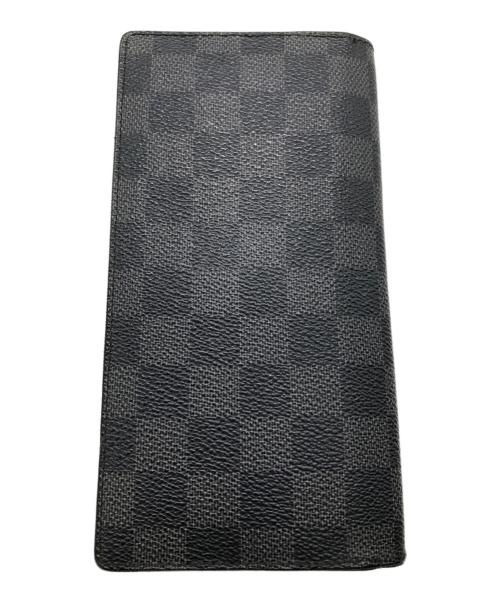 LOUIS VUITTON（ルイ ヴィトン）LOUIS VUITTON (ルイ ヴィトン) ダミエ・グラフィット ポルトフォイユ・ブラザ／Ⅾ’AMIER GRAFIT PORTEFEUILLE BRAZZA ブラックの古着・服飾アイテム