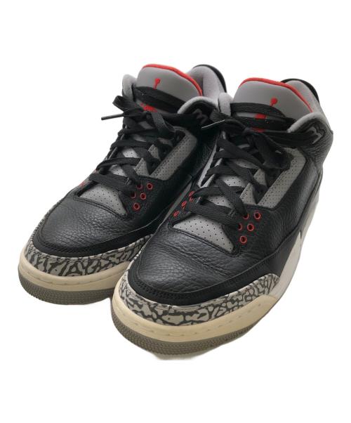 NIKE（ナイキ）NIKE (ナイキ) エアジョーダン3 レトロ OG／AIR JORDAN3 RETRO OG ブラック×グレー サイズ:27cmの古着・服飾アイテム