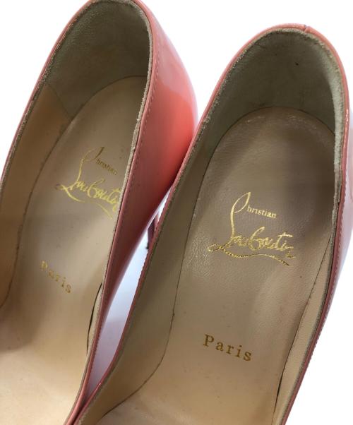 Christian Louboutin（クリスチャン・ルブタン）Christian Louboutin (クリスチャン・ルブタン) ピガール フォリーズ エナメルパンプス／PIGALLE FOLLIES ENAMEL PUMPS ピンク サイズ:36 1/2の古着・服飾アイテム
