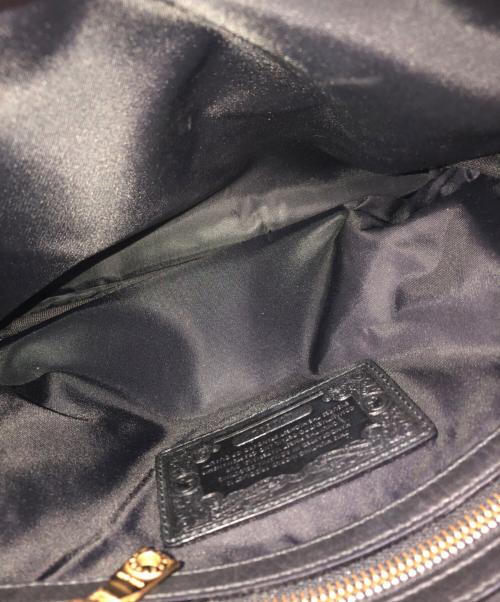 HUNTING WORLD（ハンティングワールド）HUNTING WORLD (ハンティングワールド) レザー×ナイロン ショルダーバッグ／LEATHER×NYLON SHOULDER BAG ブラックの古着・服飾アイテム