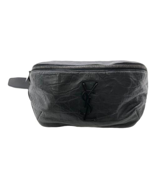 Saint Laurent Paris（サンローランパリ）Saint Laurent Paris (サンローランパリ) クラシックモノグラムボディーバッグ／CLASSIC MONOGRAM BODY BAG ブラックの古着・服飾アイテム