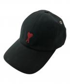 amiアミ）の古着「刺繍ベースボールキャップ／EMBROIDERY BASEBALL CAP」｜ブラック