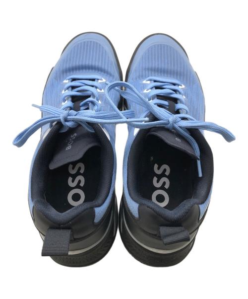 HUGO BOSS（ヒューゴ ボス）HUGO BOSS (ヒューゴ ボス) ミックスマテリアルスニーカー／MIX MATERIAL SNEAKERS ブルー サイズ:26.5cmの古着・服飾アイテム