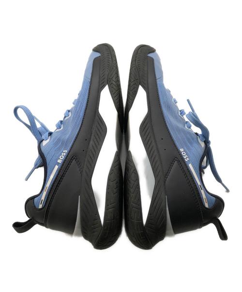 HUGO BOSS（ヒューゴ ボス）HUGO BOSS (ヒューゴ ボス) ミックスマテリアルスニーカー／MIX MATERIAL SNEAKERS ブルー サイズ:26.5cmの古着・服飾アイテム