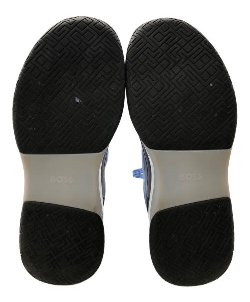 HUGO BOSS（ヒューゴ ボス）HUGO BOSS (ヒューゴ ボス) ミックスマテリアルスニーカー／MIX MATERIAL SNEAKERS ブルー サイズ:26.5cmの古着・服飾アイテム