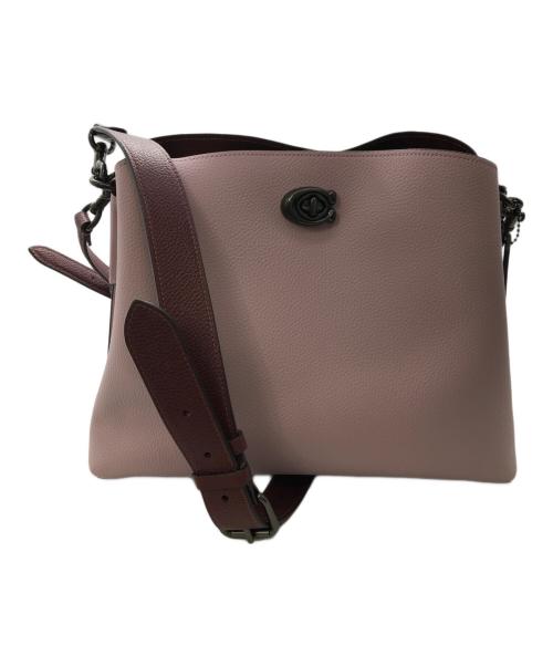 COACH（コーチ）COACH (コーチ) ウィロウショルダーバッグ／WILLOW  SHOULDER BAG ピンク×パープルの古着・服飾アイテム