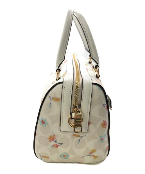COACH（コーチ）COACH (コーチ) シグネチャー ミスティカル フローラルプリント ローワン サッチェル／SIGNATURE MYSTICAL FLORAL PRINT ROWAN SATCHEL ホワイトの古着・服飾アイテム