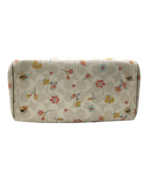 COACH（コーチ）COACH (コーチ) シグネチャー ミスティカル フローラルプリント ローワン サッチェル／SIGNATURE MYSTICAL FLORAL PRINT ROWAN SATCHEL ホワイトの古着・服飾アイテム