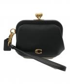 COACHコーチ）の古着「KISS LOCK COIN PURSE／キスロックコインパース」｜ブラック