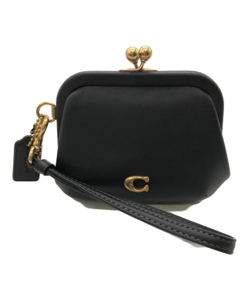 COACH（コーチ）COACH (コーチ) KISS LOCK COIN PURSE／キスロックコインパース ブラックの古着・服飾アイテム