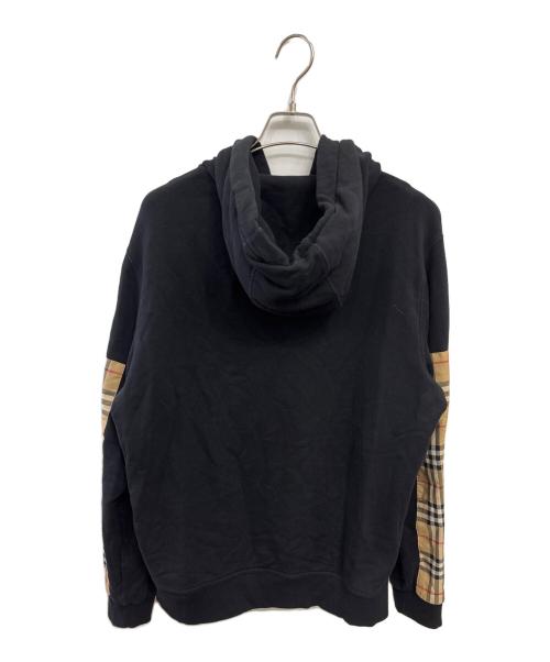 BURBERRY LONDON（バーバリーロンドン）BURBERRY LONDON (バーバリーロンドン) ヴィンテージチェック スウェットプルオーバーパーカー ブラック サイズ:Mの古着・服飾アイテム