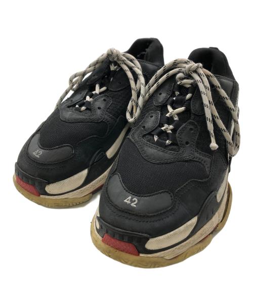 BALENCIAGA（バレンシアガ）BALENCIAGA (バレンシアガ) トリプルS ヴィーガンスニーカー／TRIPLE S VEGAN SNEAKERS ブラック サイズ:27.5cmの古着・服飾アイテム