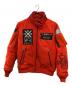 AVIREX（アヴィレックス）の古着「MA-1 モディファイド ハロ フライトジャケット／MA-1 MOD HALO FLIGHT JACKET」｜オレンジ