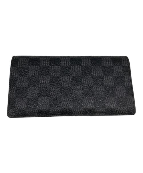 LOUIS VUITTON（ルイ ヴィトン）LOUIS VUITTON (ルイ ヴィトン) ダミエ ポルトフォイユ・ブラザ／Ⅾ’AMIER PORTEFEUILLE BRAZZA ブラックの古着・服飾アイテム