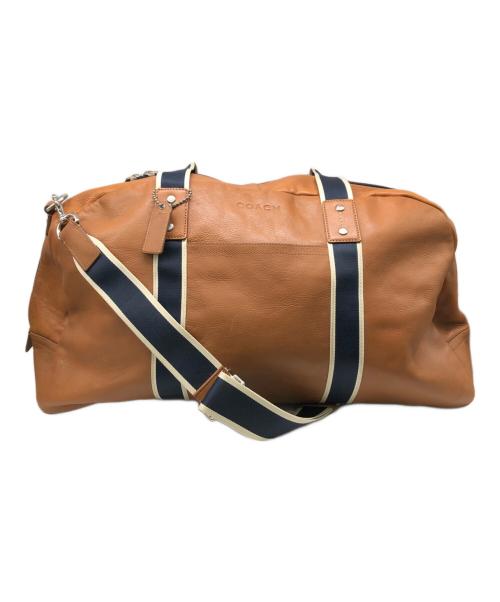 COACH（コーチ）COACH (コーチ) レザーボストンバッグ／LEATHER BOSTON BAG ベージュの古着・服飾アイテム