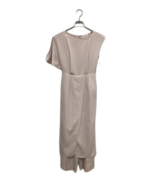 FRAY ID（フレイ アイディー）FRAY ID (フレイ アイディー) ASYMMETRY SLEEVE SUIT／アシンメトリースリーブスーツ ベージュの古着・服飾アイテム